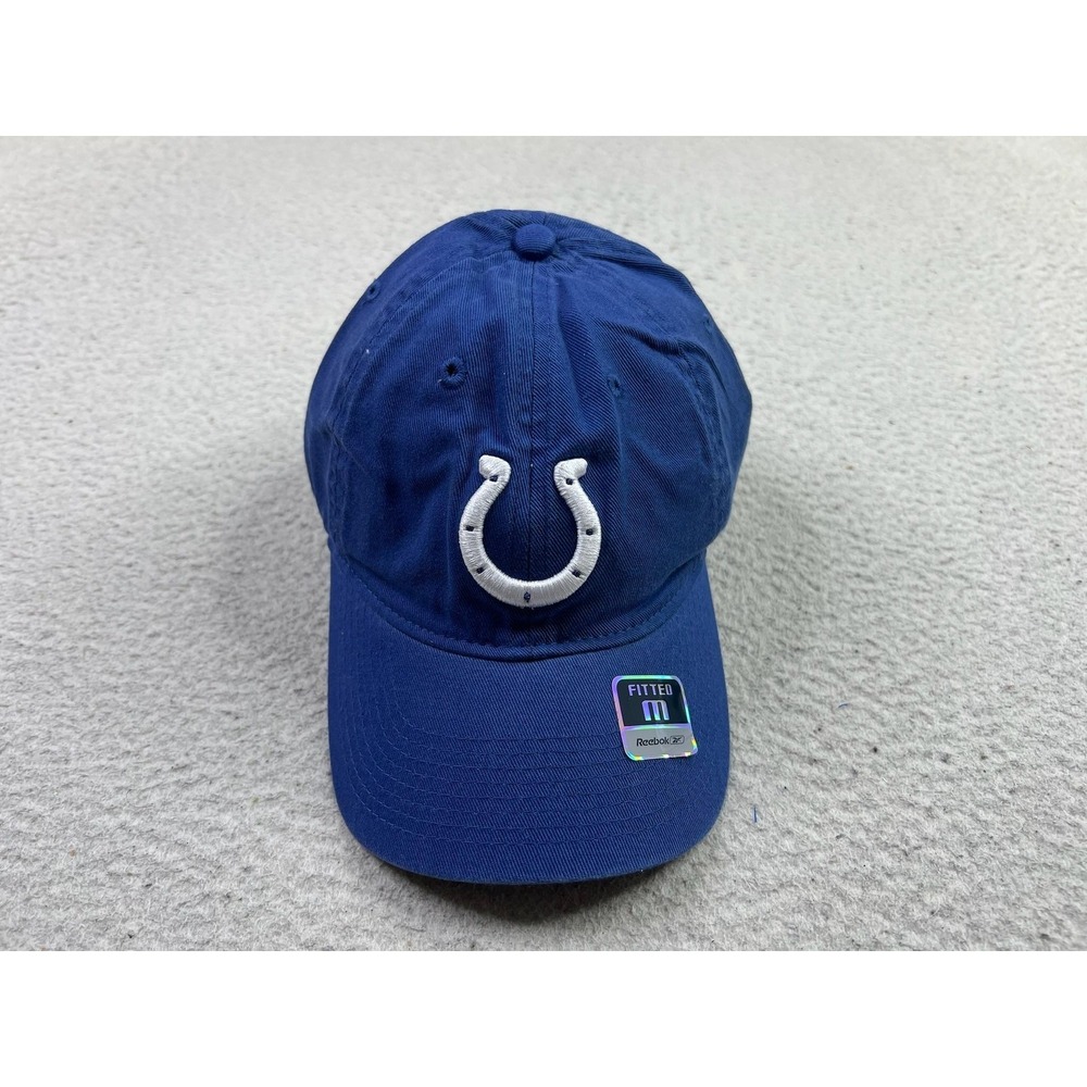 Indianapolis Colts Hat Cap Fitted Mens Medium NFL Football Reebok Basic Logo